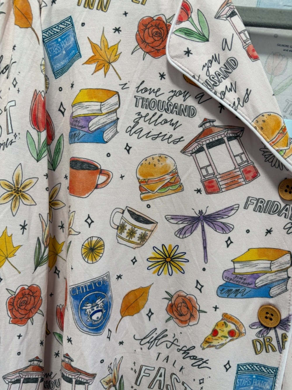 Gilmore Girls x Posh Peanut NWT size XL Women’s Pajama Top Bamboo Lightweight - Picture 6 of 15